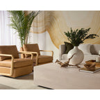 Castell Swivel Lounge Chair - Rustic Oak