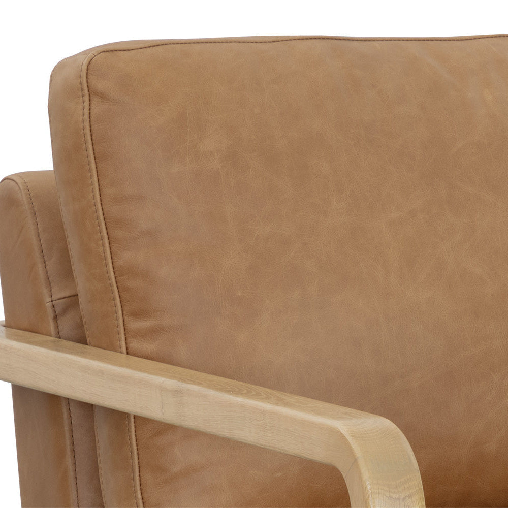 Castell Swivel Lounge Chair - Rustic Oak