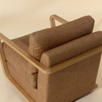 Castell Swivel Lounge Chair - Rustic Oak