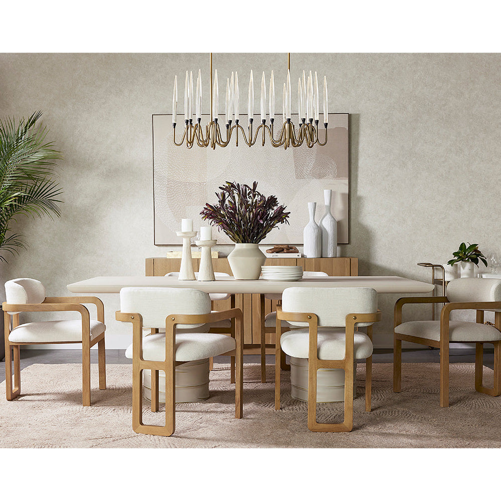 Madrone Dining Armchair - Rustic Oak