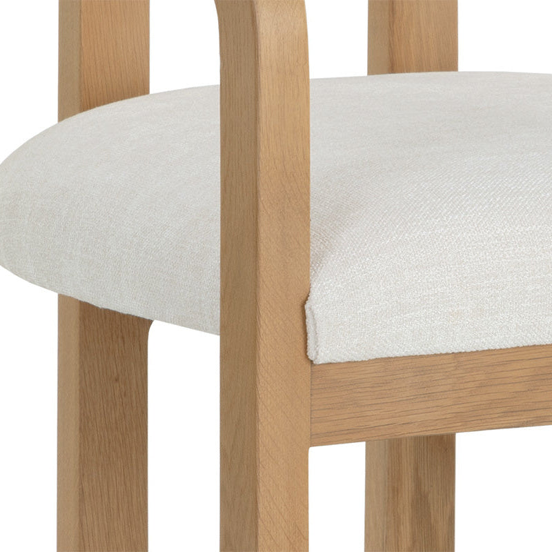 Madrone Dining Armchair - Rustic Oak