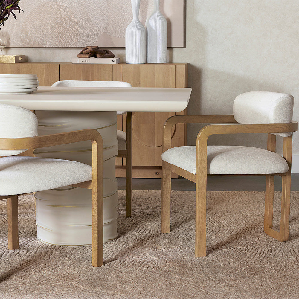 Madrone Dining Armchair - Rustic Oak