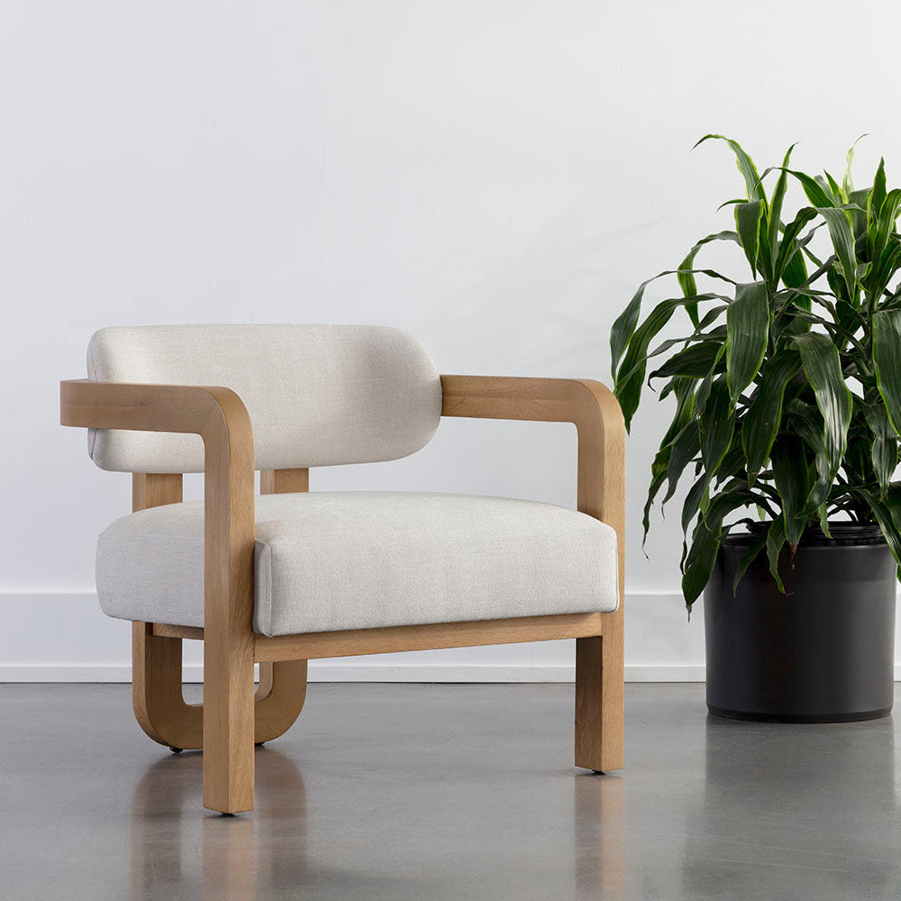 Madrone Lounge Chair - Rustic Oak