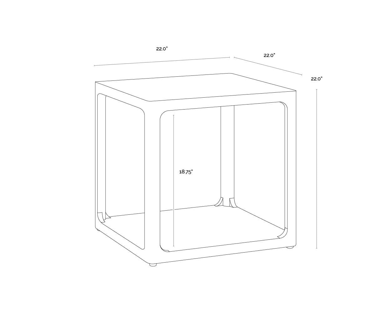 Doncaster Side Table- Black