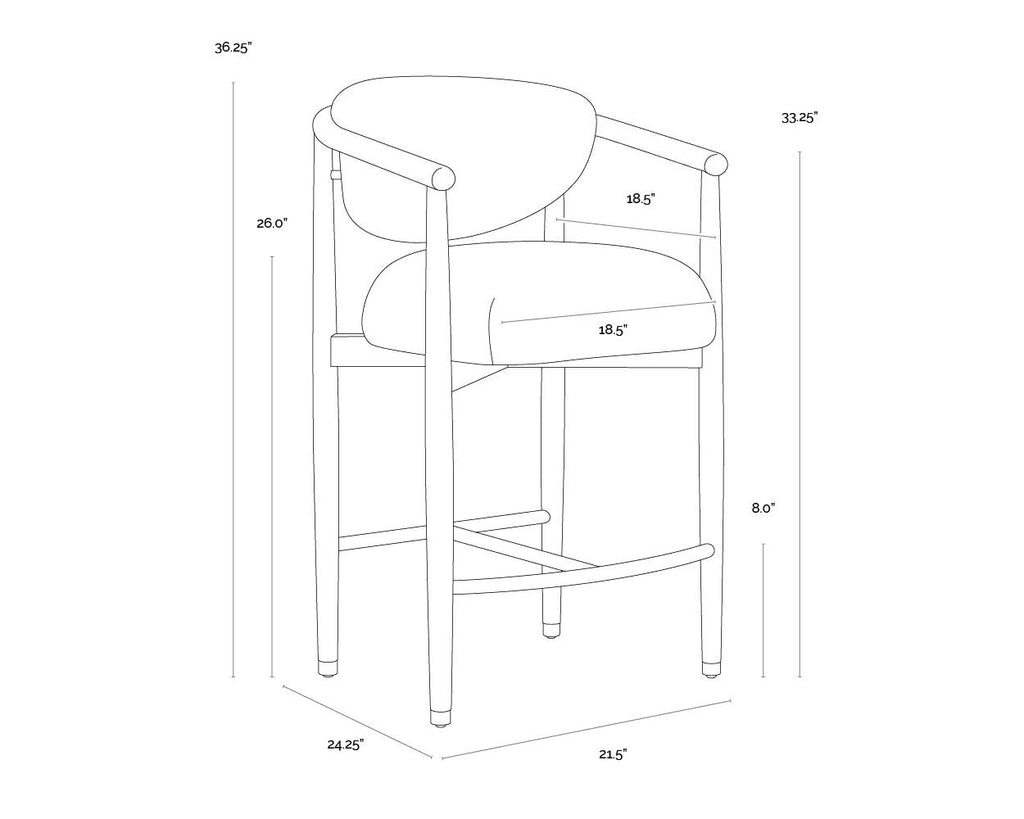 Sigrid Counter Stool - Light Oak
