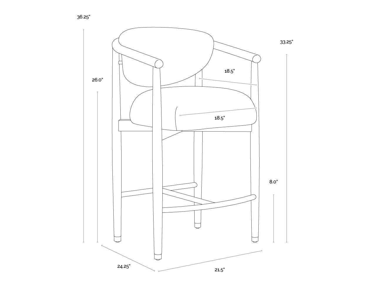 Sigrid Counter Stool - Light Oak