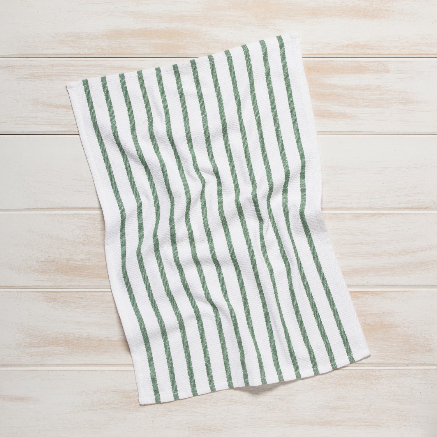 Basketweave Elm Green Dishtowel