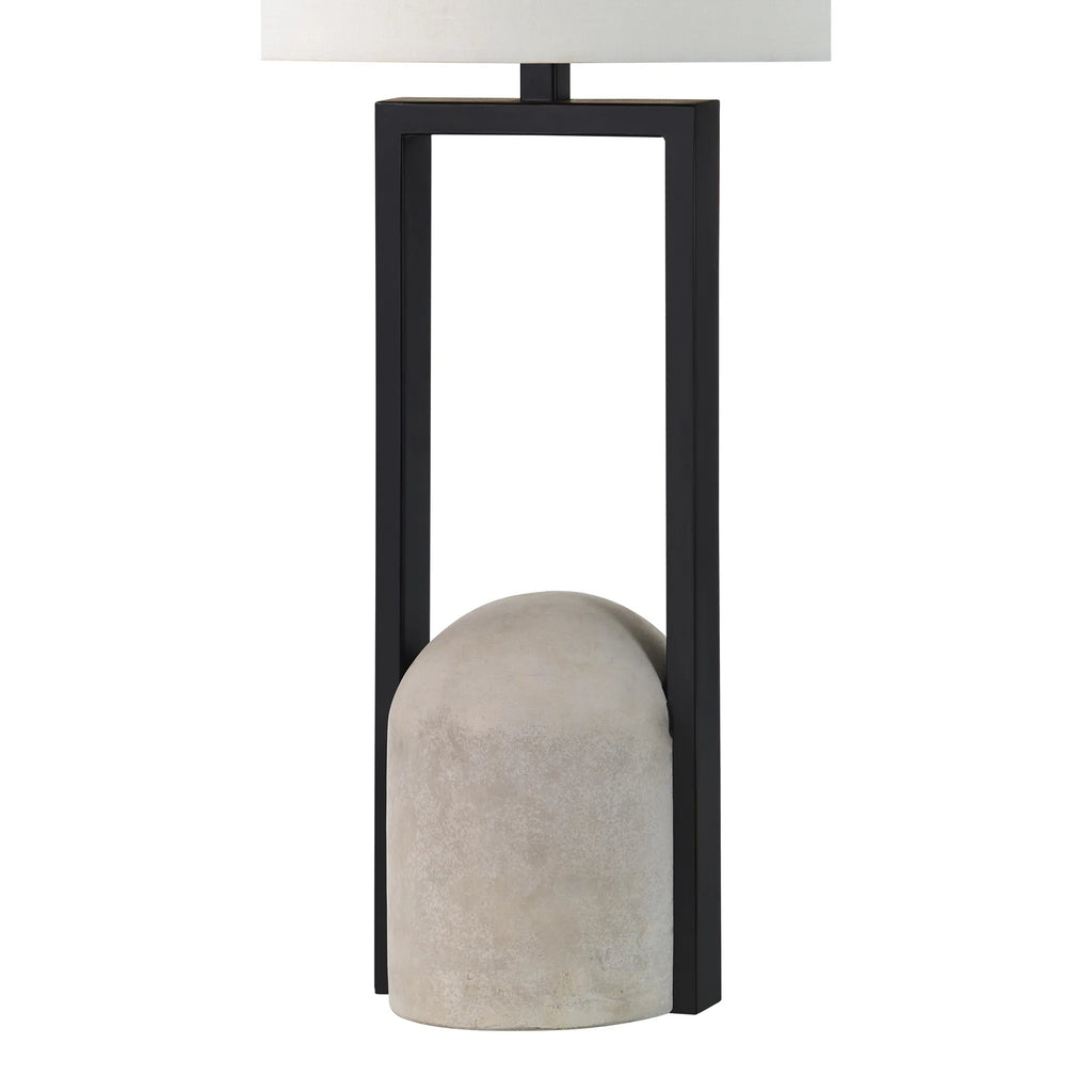 Florah Black &  Concrete Lamp