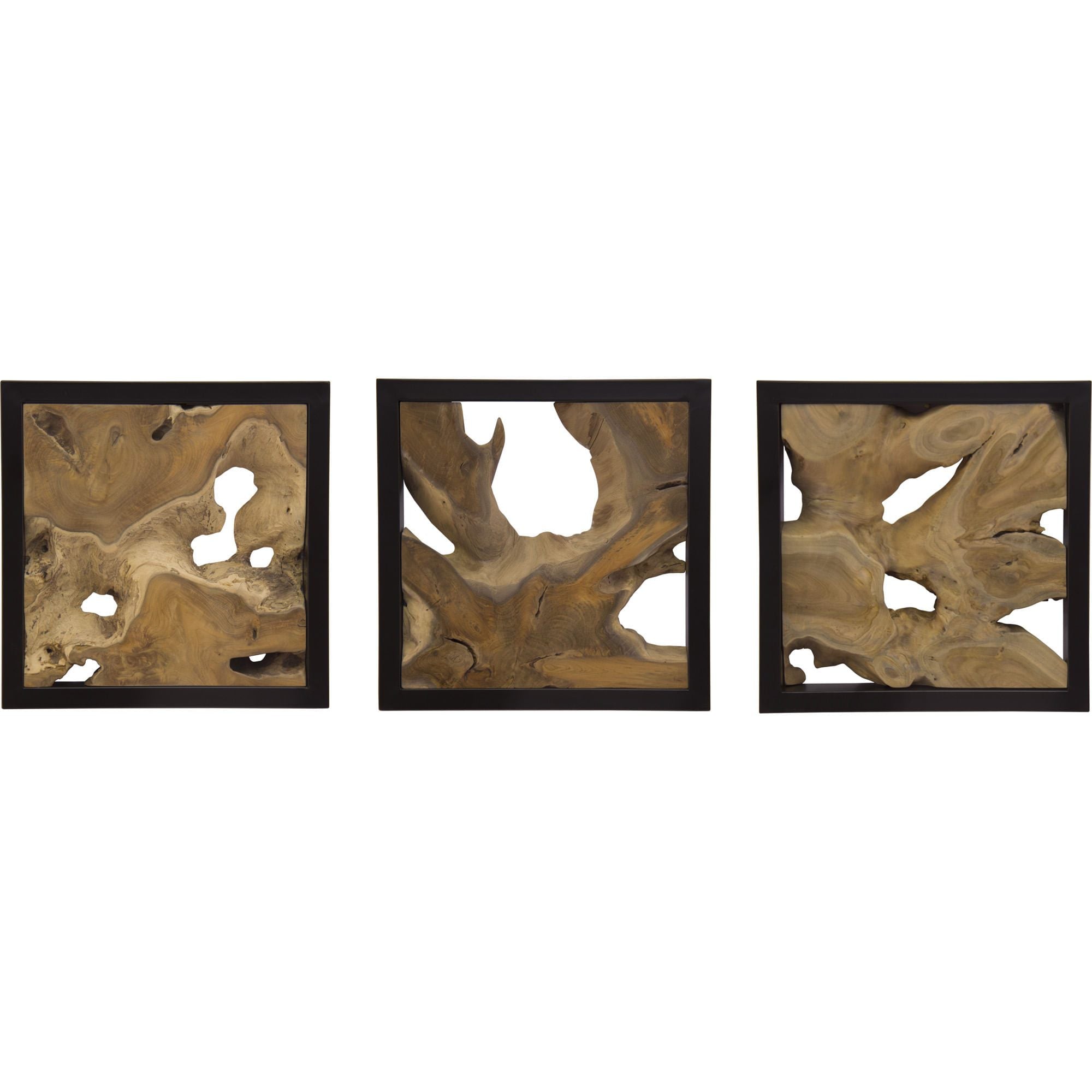 Biscayne Set of 3 Teak Wall Hangings