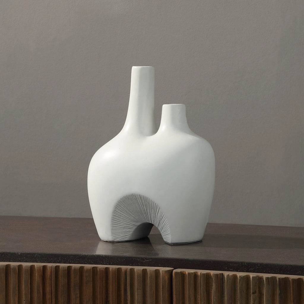 Pioneer Matte Off White Vase
