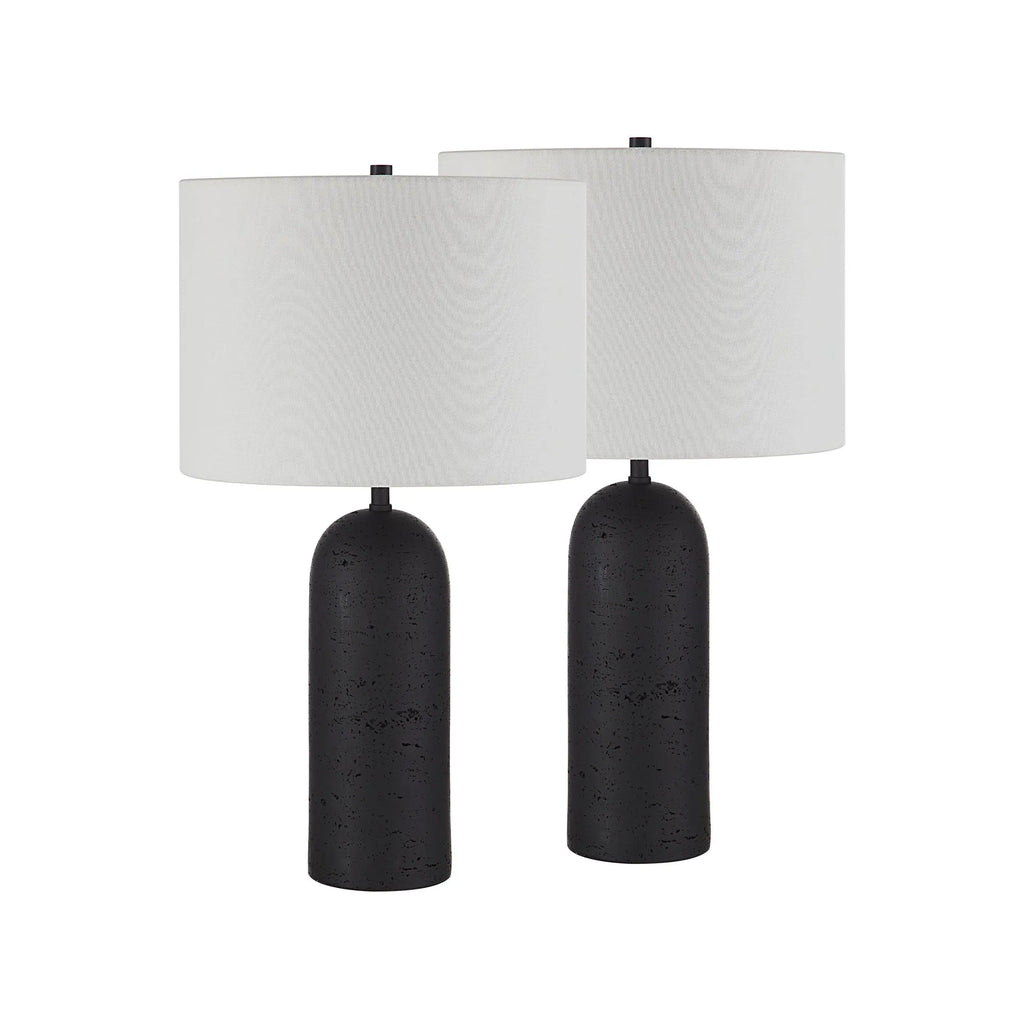 Augusta Black Stone Table Lamp