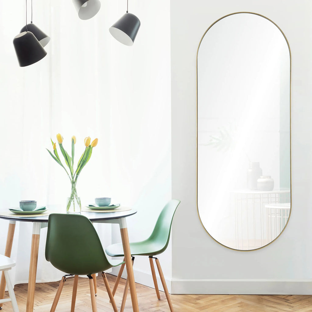 Marius Gold Oval Mirror