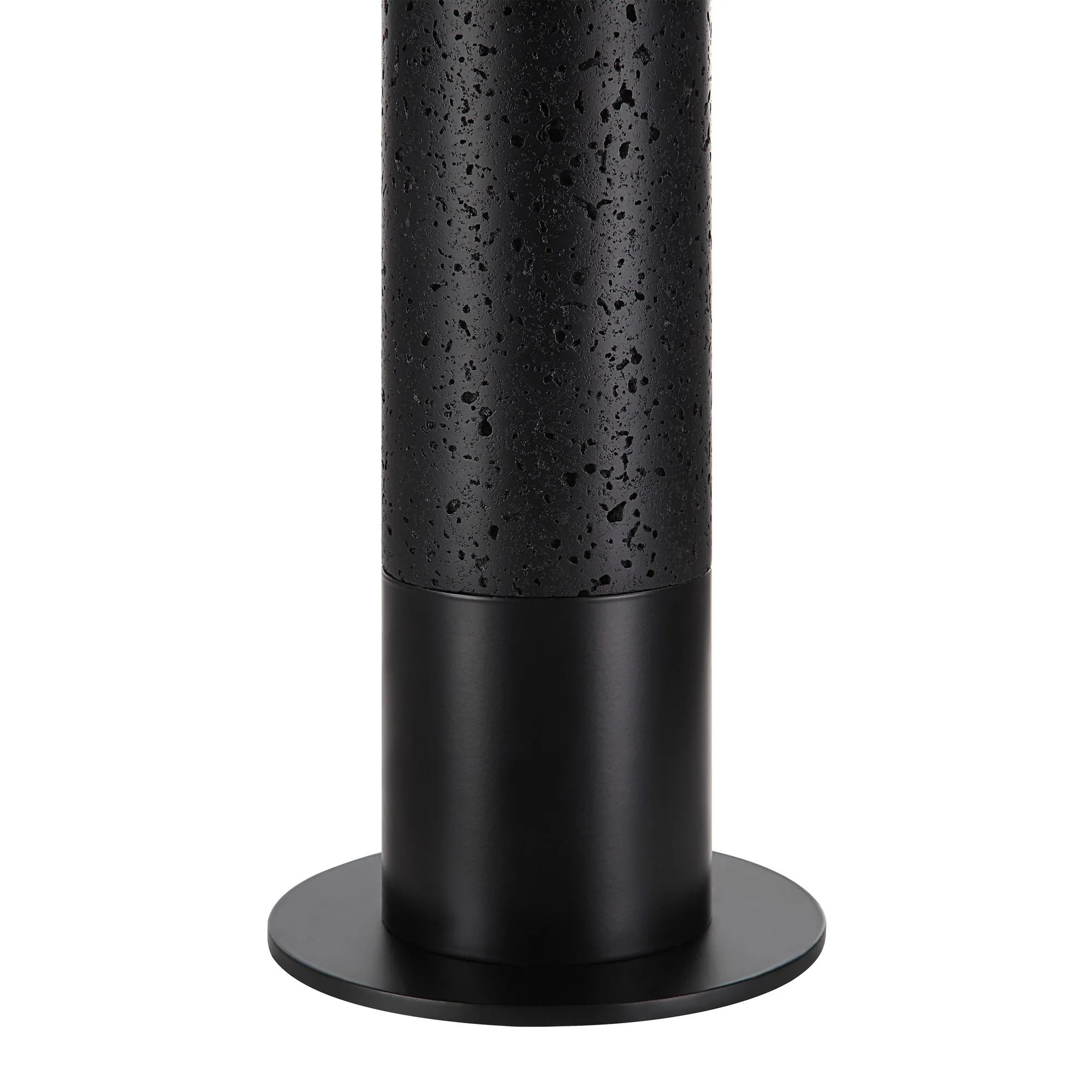 Kampen Black Travertine / Iron Lamp