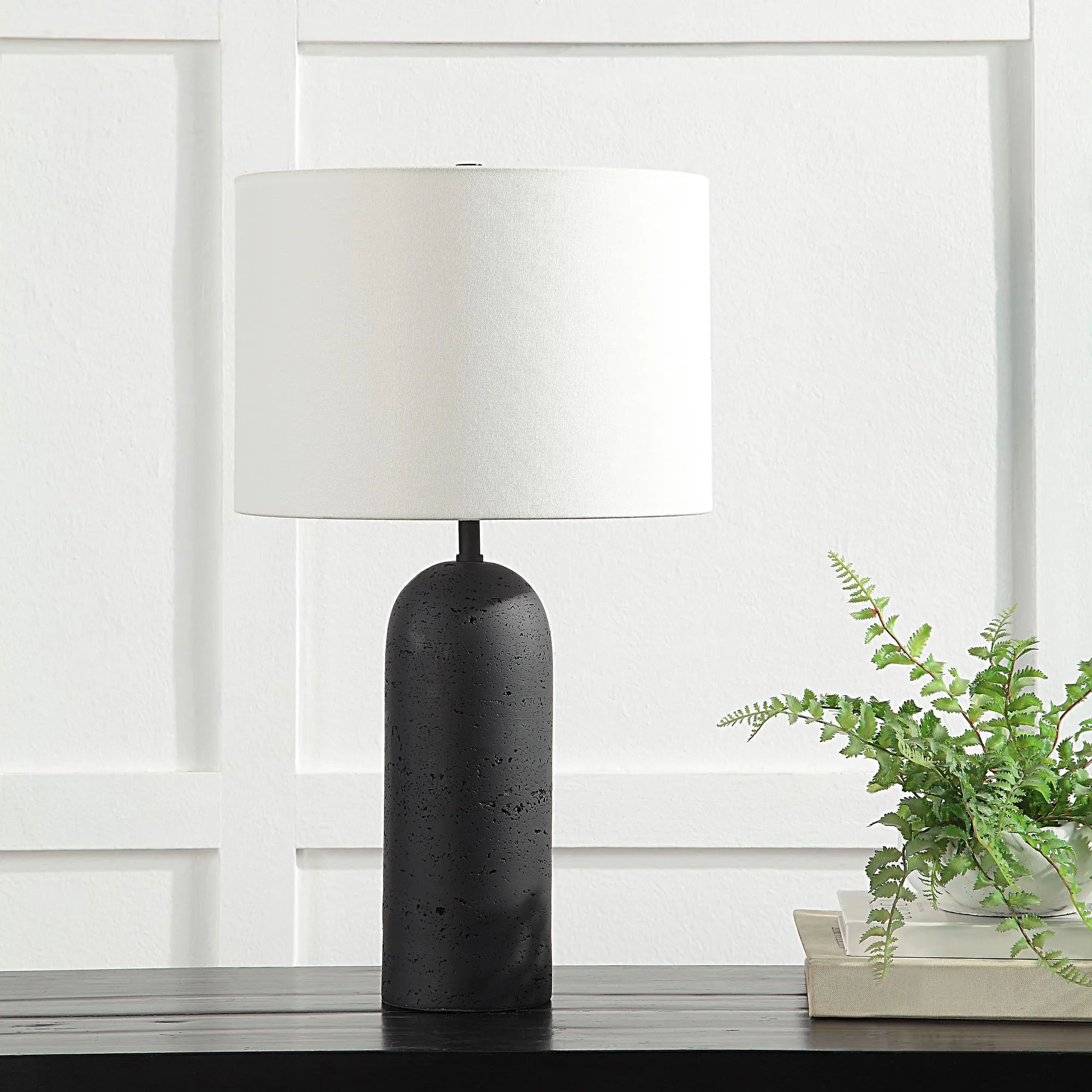 Augusta Black Stone Table Lamp