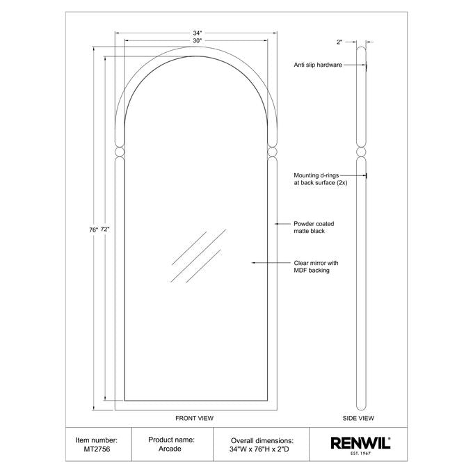 Arcade full length mirror