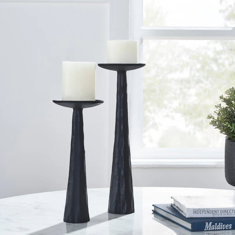 Tilde Metal Candle Holder  Dia-4'' X 13''H