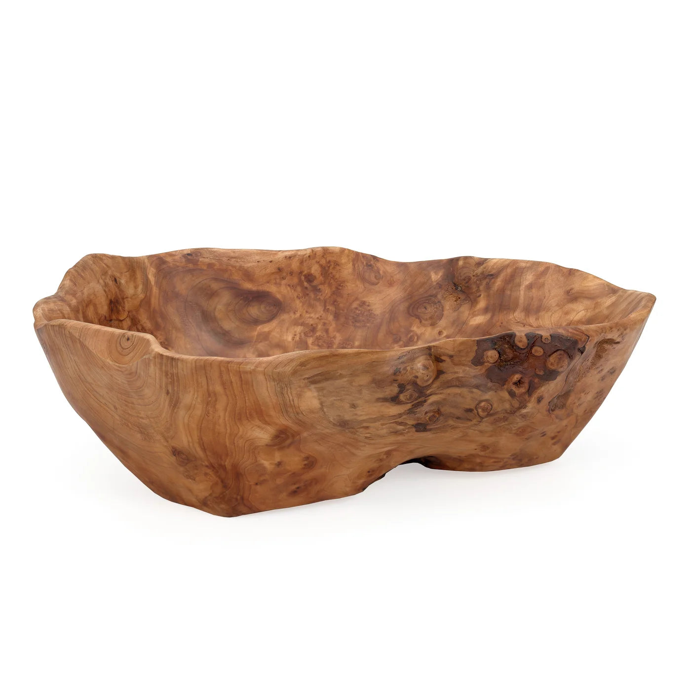 Costa Carved Wood 18 x 16.5 Inch Bowl
