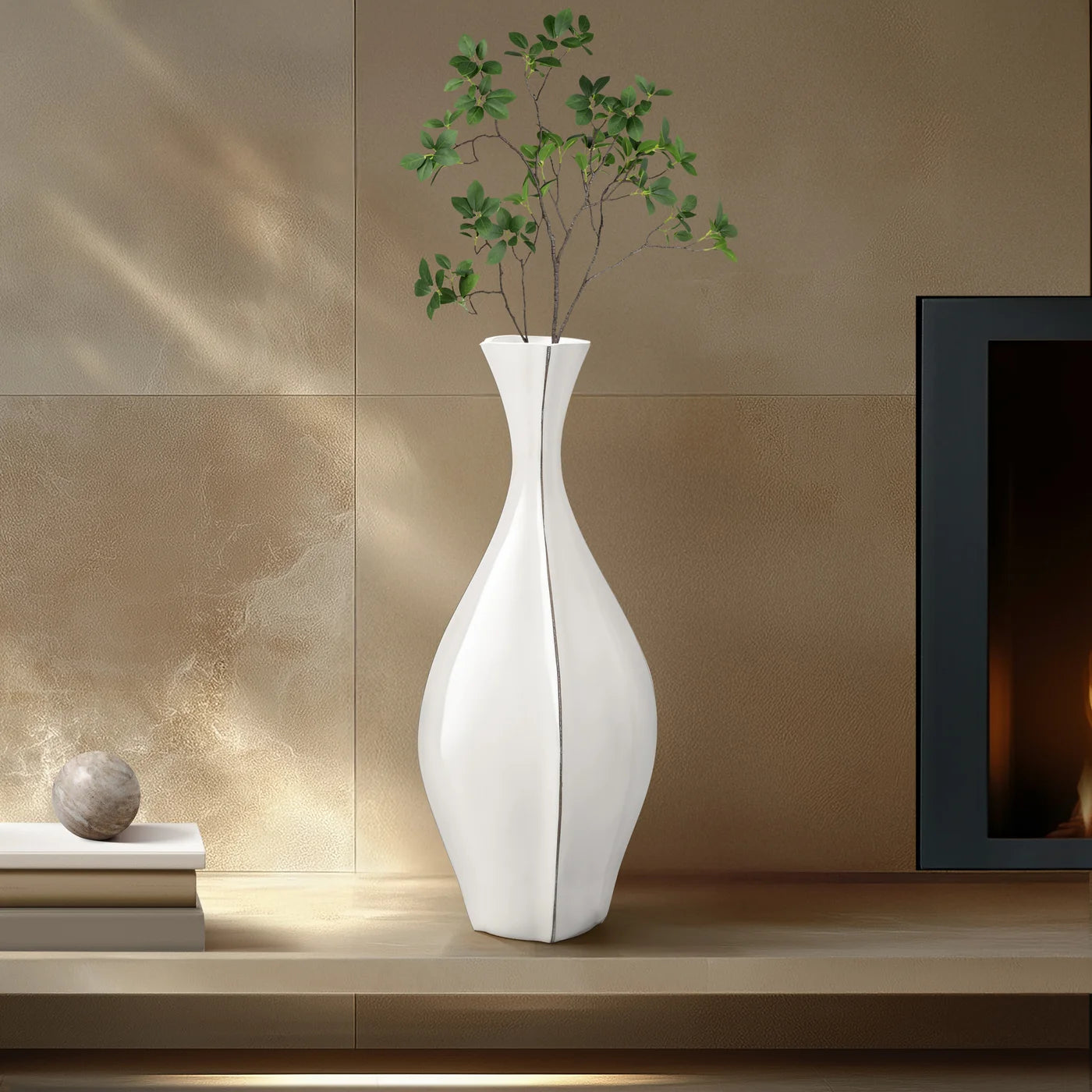 Whimsical Gourd 22 Inch Tall Resin Vase