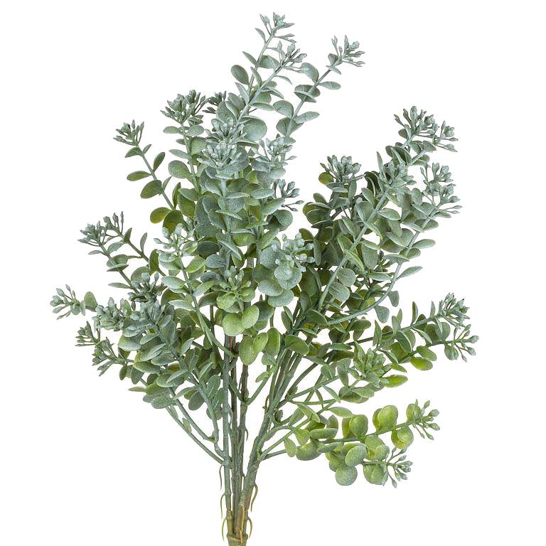 Green/White Leaf Spray 14"H