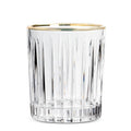 Ribbed Tumbler with Gold Rim. Set of 6