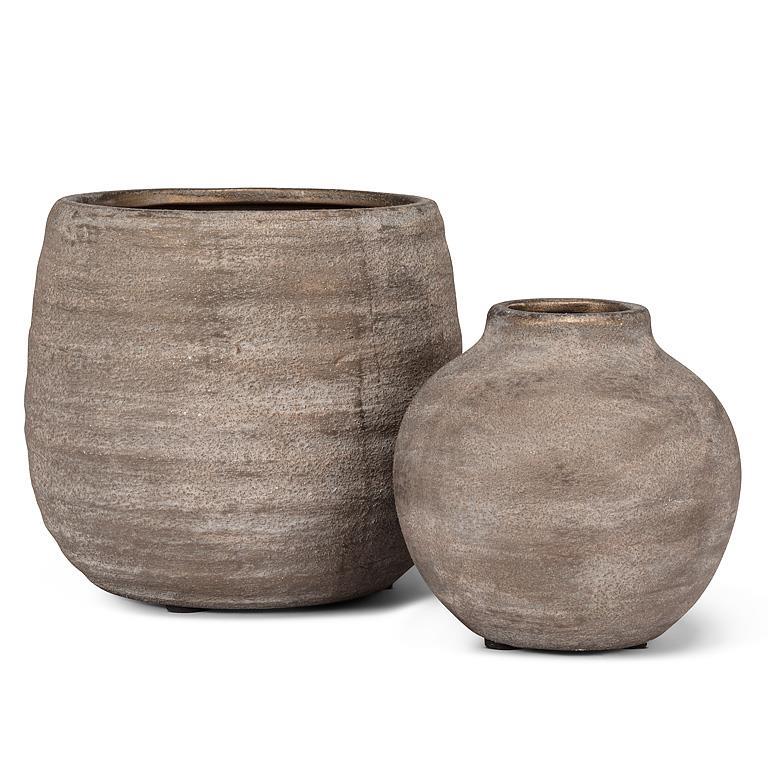 Coarse Texture Planter Bronze Wash 5"H