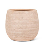 Coarse Texture Planter Beige Wash 5"H