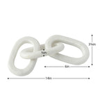 Marble Chain 6 Inch Oval Link 14 Inch Length Decor Sculpture