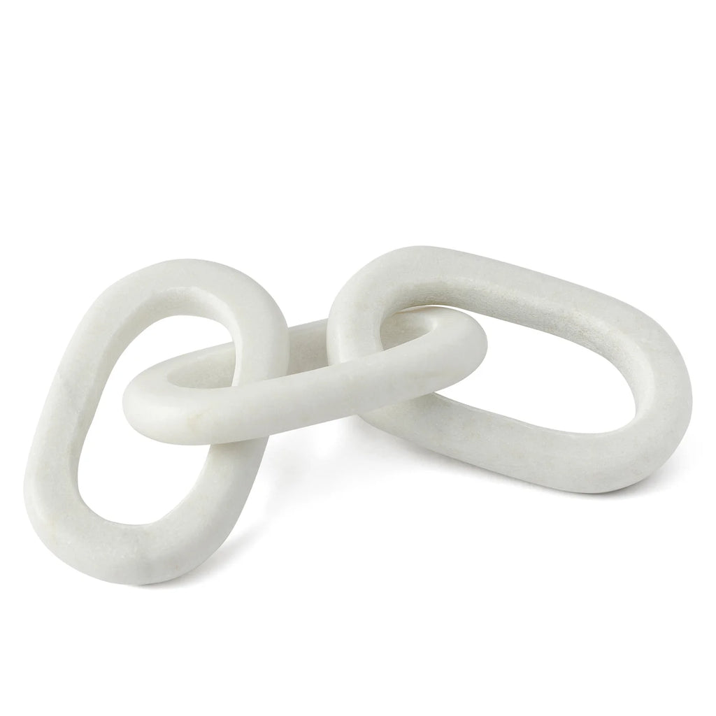 Marble Chain 6 Inch Oval Link 14 Inch Length Decor Sculpture