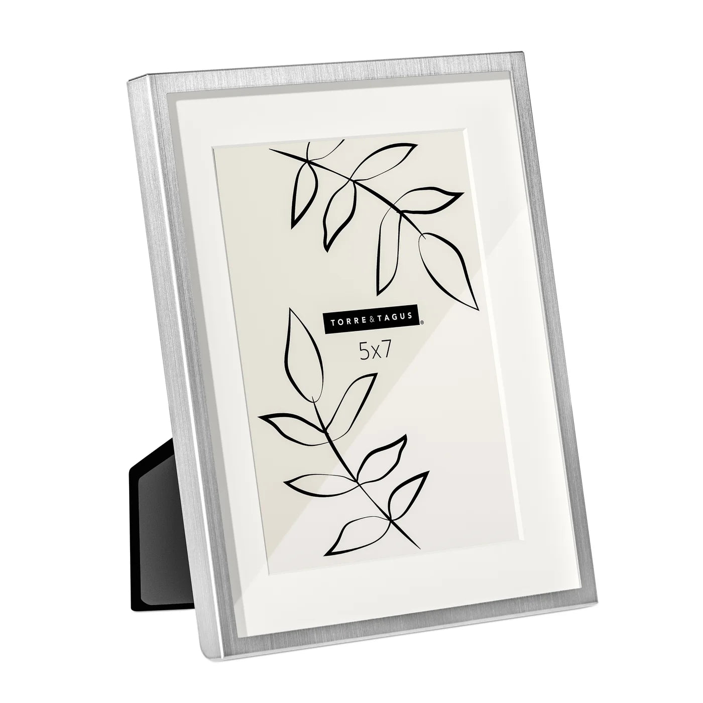 Satin Brushed Silver Shadow Box 5x7 Metal Photo Frame