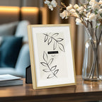 Satin Brushed Gold Shadow Box 5x7 Metal Photo Frame