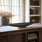 Volta Raw Aluminum 31 Inch Length Centerpiece Boat Bowl - Black