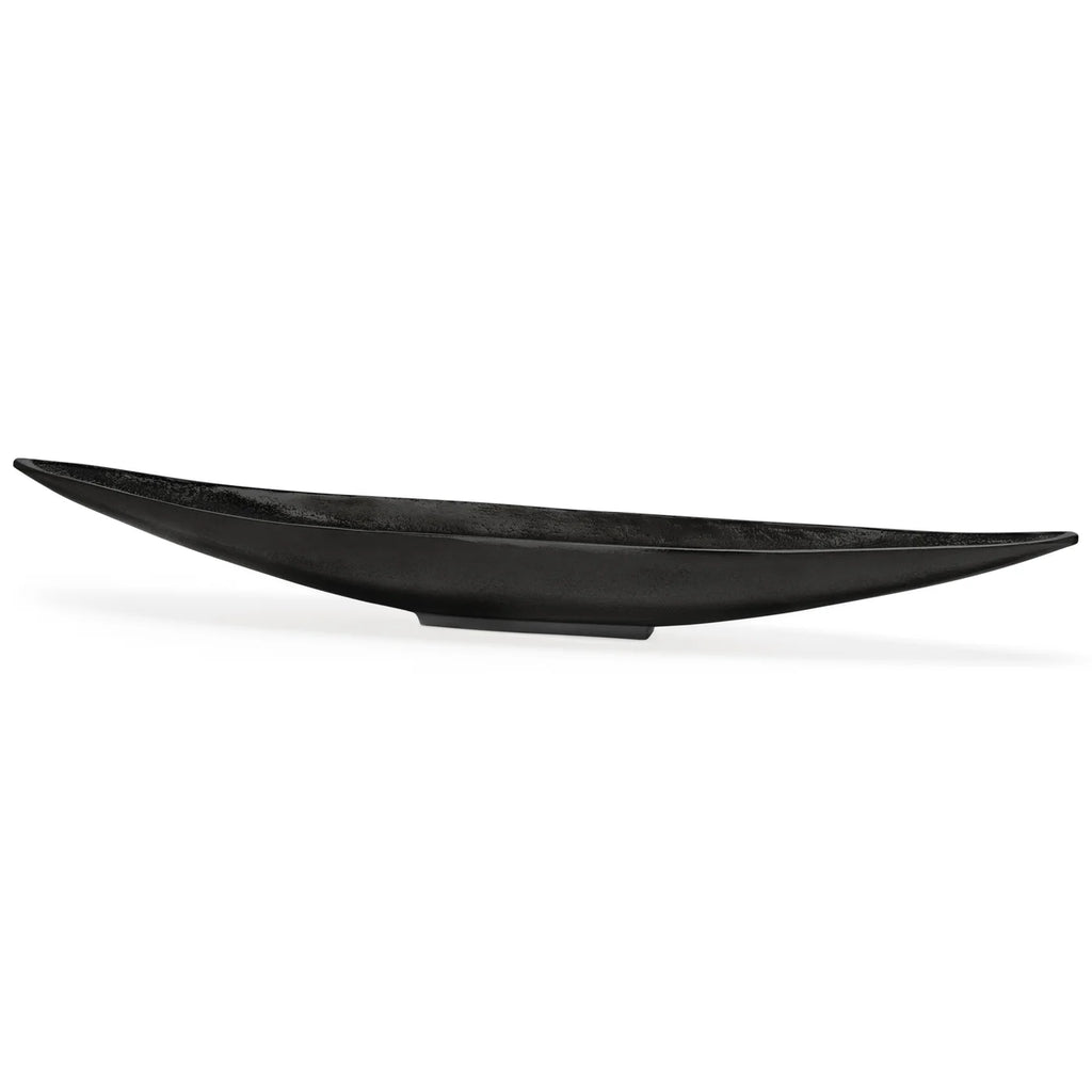 Volta Raw Aluminum 39 Inch Length Centerpiece Boat Bowl - Black