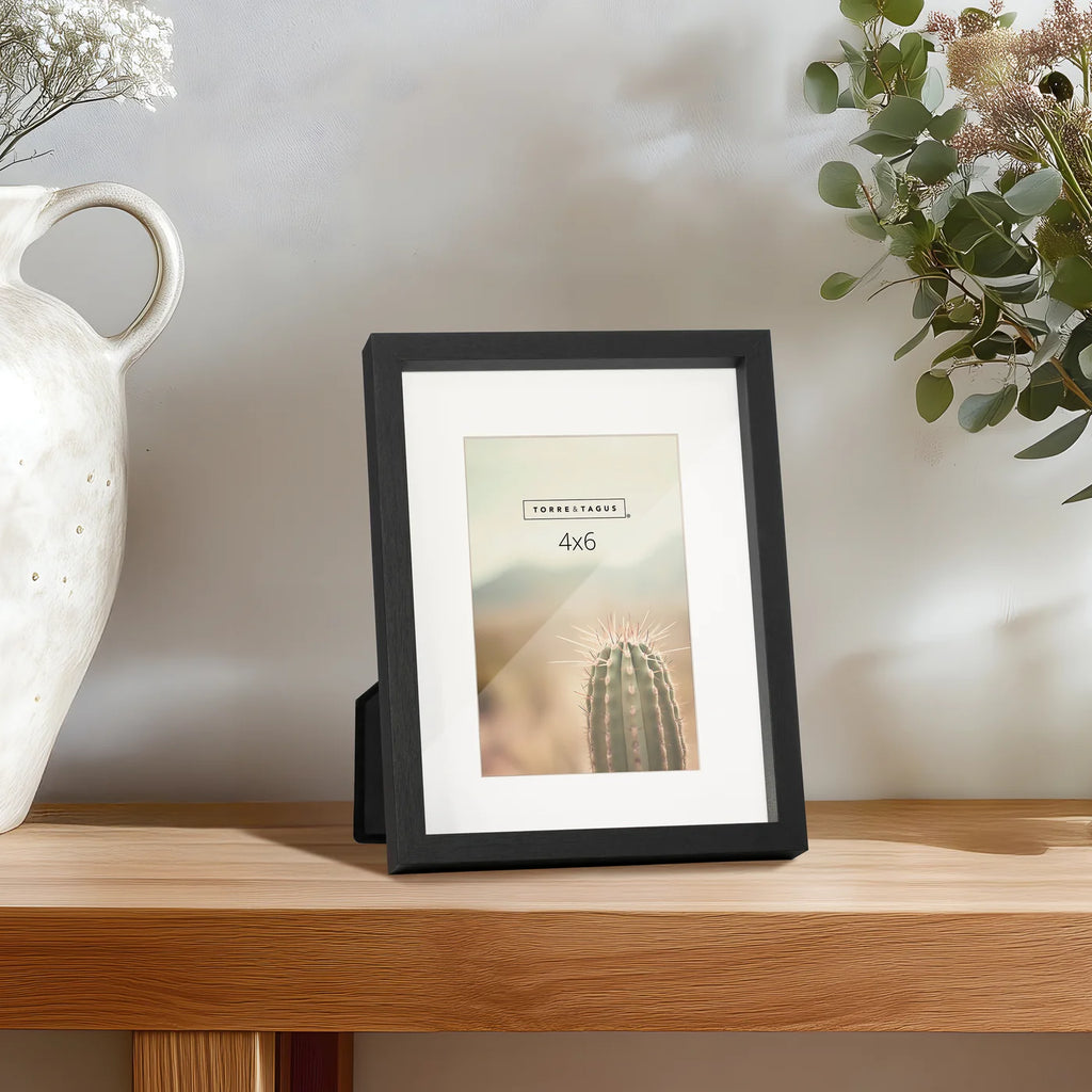 Capri Woodgrain 4x6 Photo Frame - Black