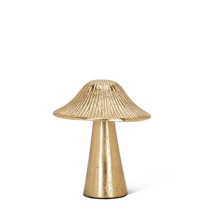 Small Gold Metal Ribbed Mushroom