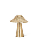 Small Gold Metal Ribbed Mushroom
