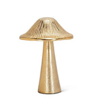 Medium Gold Metal Ribbed Mushroom