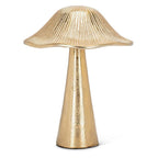 Large Gold Metal Ribbed Mushroom