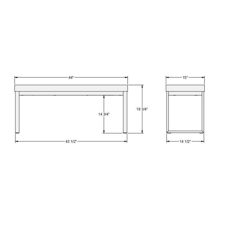 Dryden  Bench Upholstered Seat