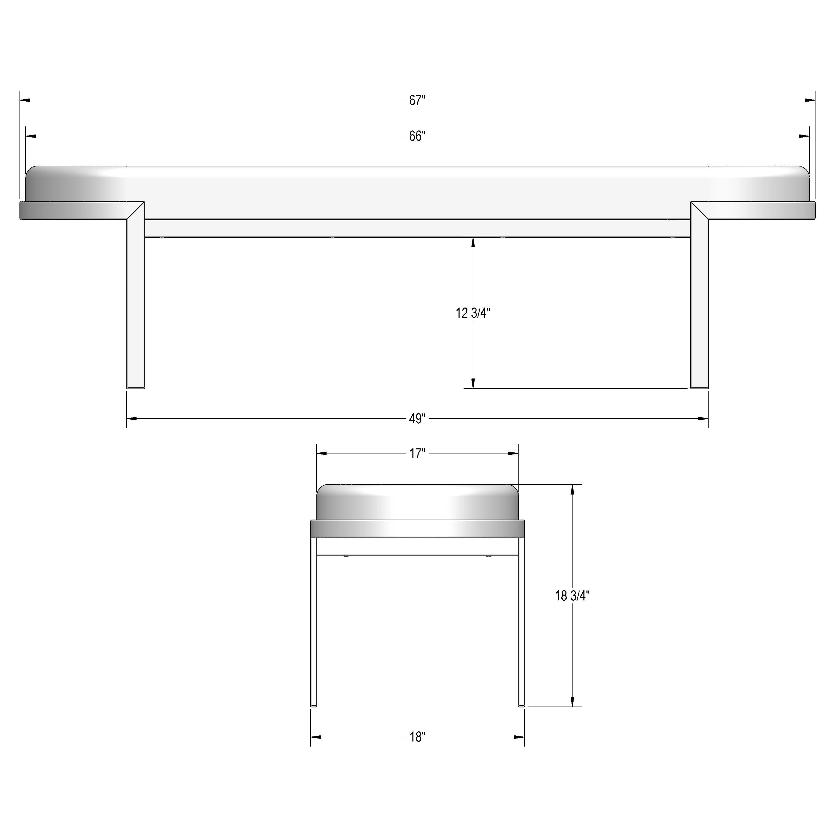 Capri Bench 66" By Amisco