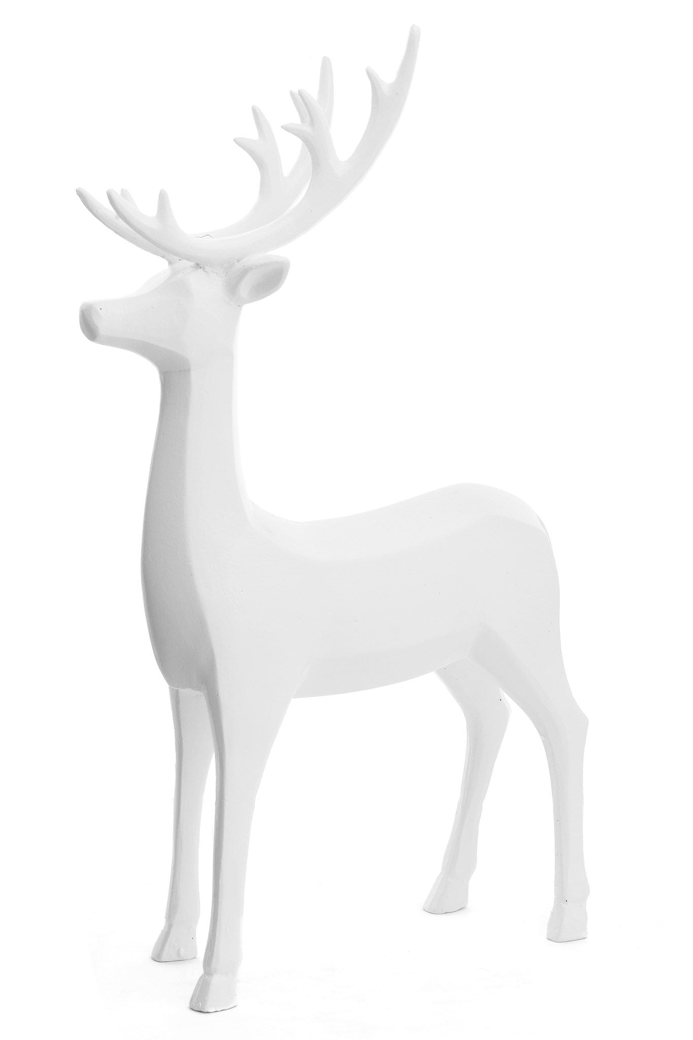 15" Resin Gloss white deer