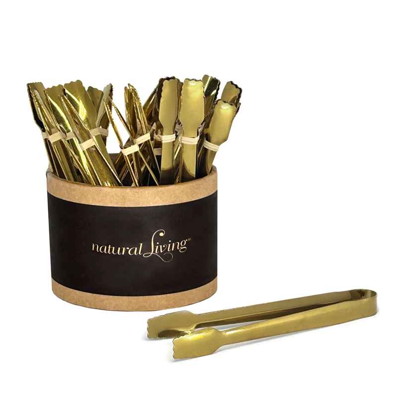 Small Serving Tongs- Gold