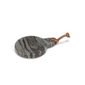 Round Black Marble Spoon Rest/Dish with Loop