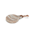 Round Brown Marble Spoon Rest/Dish with Loop