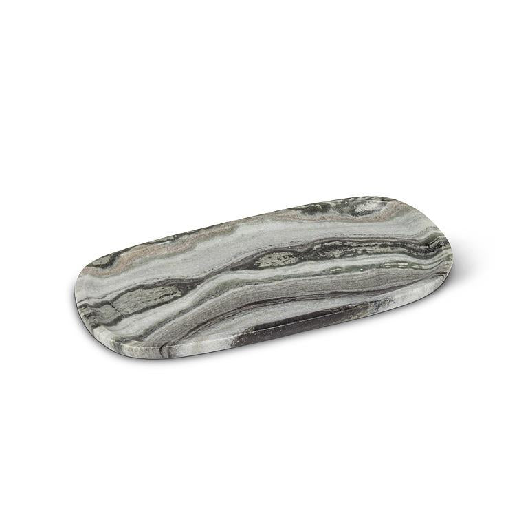 Small Oblong Black Marble Tray
