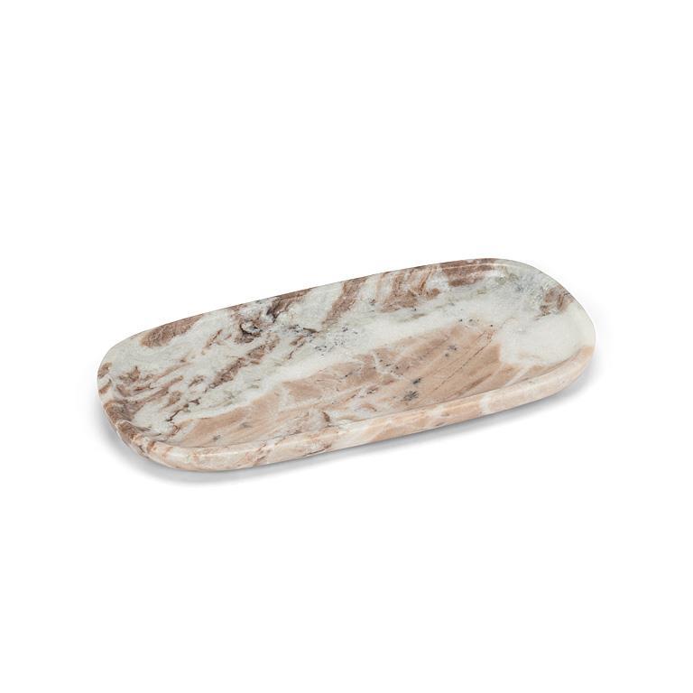 Small Brown Marble Oblong Tray