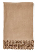 Tan Throw with Fringe 50X60