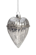 Ornament Mercury Glass Heart 4 in