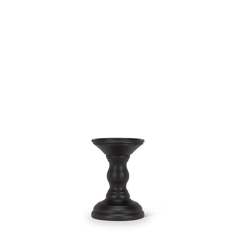 Black Small Pillar Candle 6"H