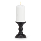 Black Small Pillar Candle 6"H