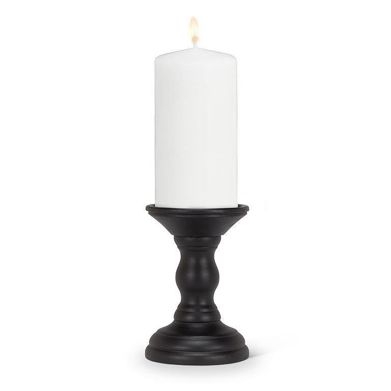 Black Small Pillar Candle 6"H